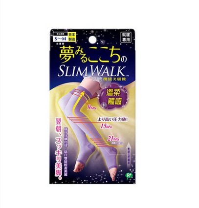 SLIMWALK纖伶夜用就寢機能美腿襪(溫柔觸感)